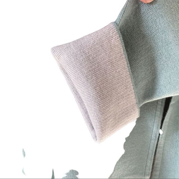 NWT ANDREA JOVINE SAGE/HEATHER GREY WRAP SWEATER cardigan SIZE XL - Picture 3 of 7